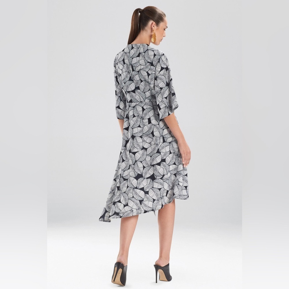NATORI Leaves Of Paradise Wrap Dress Size 4 - Picture 2 of 6